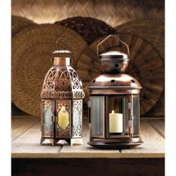 Buy 🥰 9.5" Copper Moroccan Candle Lantern by Zingz & Thingz 🎁 -Zingz and Thingz Shop D297456S 3