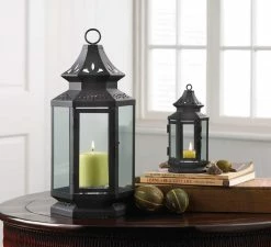Buy ✨ 8" Black Metal Stagecoach Lantern by Zingz & Thingz 🎁 -Zingz and Thingz Shop D297459S 5