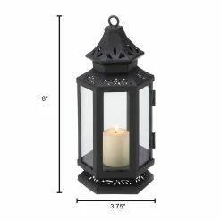 Buy ✨ 8" Black Metal Stagecoach Lantern by Zingz & Thingz 🎁 -Zingz and Thingz Shop D297459S 9