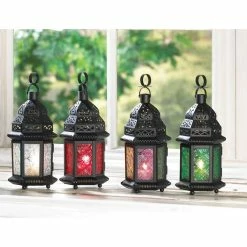 Best Sale 🤩 10.25" Decorative Clear Glass Moroccan Style Hanging Candle Lantern by Zingz & Thingz 😍 -Zingz and Thingz Shop D297478S 7