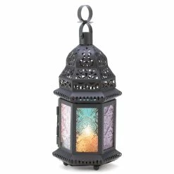 Buy β 10.25" Rainbow Moroccan Style Hanging Candle Lantern by Zingz & Thingz βοΈ