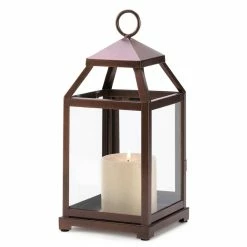 Promo 🔔 12" Rustic Bronze Contemporary Lantern by Zingz & Thingz ✔️