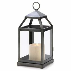 Promo ✔️ 12" Rustic Silver Contemporary Lantern by Zingz & Thingz 💯