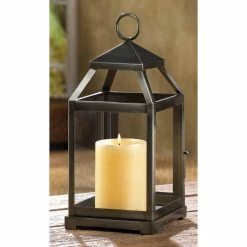 Promo ✔️ 12" Rustic Silver Contemporary Lantern by Zingz & Thingz 💯 -Zingz and Thingz Shop D297489S 7