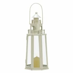 Cheap ⭐ 11.75" Ivory Lighthouse Hanging Candle Lantern by Zingz & Thingz 😍