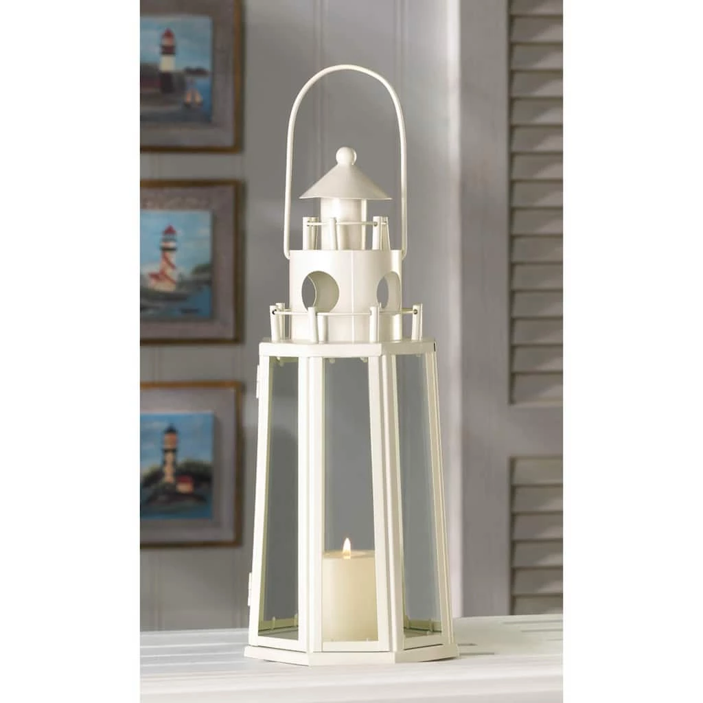 Cheap β 11.75" Ivory Lighthouse Hanging Candle Lantern by Zingz & Thingz π 4 Cheap β 11.75" Ivory Lighthouse Hanging Candle Lantern by Zingz & Thingz π - Image 2