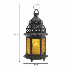 Coupon π 10" Black Moroccan Style Hanging Candle Lantern with Etched Yellow Glass by Zingz & Thingz π₯° 7 Coupon π 10" Black Moroccan Style Hanging Candle Lantern with Etched Yellow Glass by Zingz & Thingz π₯° -Zingz and Thingz Shop D297528S 2