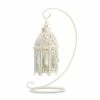 Best Pirce 🎉 13" White Ornate Candle Lantern with Stand by Zingz & Thingz 🤩 -Zingz and Thingz Shop D297533S 1