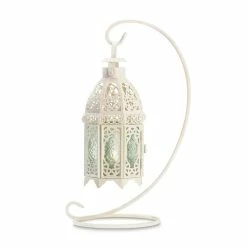 Best Pirce π 13" White Ornate Candle Lantern with Stand by Zingz & Thingz π€©