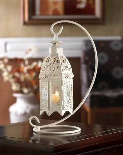 Best Pirce π 13" White Ornate Candle Lantern with Stand by Zingz & Thingz π€© 8 Best Pirce π 13" White Ornate Candle Lantern with Stand by Zingz & Thingz π€© -Zingz and Thingz Shop D297533S 5