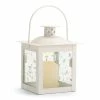 Best reviews of 🧨 4.75" Small White Square Candle Lantern with Leaves by Zingz & Thingz ✔️ -Zingz and Thingz Shop D297534S 1