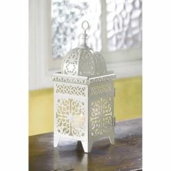 Buy π€© 10.75" White Scrollwork Candle Lantern by Zingz & Thingz π 9 Buy π€© 10.75" White Scrollwork Candle Lantern by Zingz & Thingz π -Zingz and Thingz Shop D297540S 4