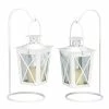 Buy 🌟 9" White Railroad Candle Lanterns by Zingz & Thingz 🧨 -Zingz and Thingz Shop D297563S 1