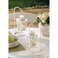 Buy 🌟 9" White Railroad Candle Lanterns by Zingz & Thingz 🧨 -Zingz and Thingz Shop D297563S 5