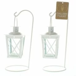 Buy 🌟 9" White Railroad Candle Lanterns by Zingz & Thingz 🧨 -Zingz and Thingz Shop D297563S 6