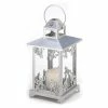 Promo ❤️ 13" Silver Scrollwork Candle Lantern by Zingz & Thingz 😀 -Zingz and Thingz Shop D297568S 1