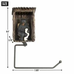 Best deal ⭐ 9.5" Bear Outhouse Toilet Paper Holder by Zingz & Thingz 🌟 -Zingz and Thingz Shop D298581S 5