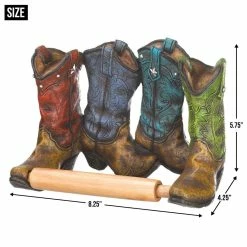 Cheapest ⭐ 8.5" Cowboy 🥾 Boots Toilet Paper Holder by Zingz & Thingz 💯 -Zingz and Thingz Shop D298583S 4