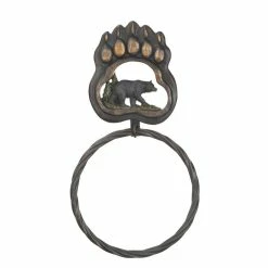 Buy ⌛ 12" Black Bear Paw Towel Ring by Zingz & Thingz 🥰