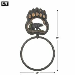Buy ⌛ 12" Black Bear Paw Towel Ring by Zingz & Thingz 🥰 -Zingz and Thingz Shop D298584S 4