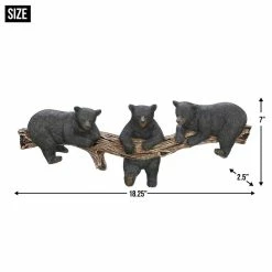 Discount 👏 18.5" Black Bear Trio Hooks Wall Plaque by Zingz & Thingz 💯 -Zingz and Thingz Shop D298593S 3