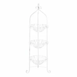 Coupon 😉 3.5ft. White Corner Basket Stand by Zingz & Thingz ⌛