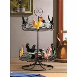 Outlet 👏 17" Rooster 2 Tier Countertop Rack by Zingz & Thingz 🤩 -Zingz and Thingz Shop D298624S 2