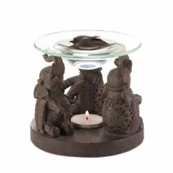 Best deal π€© 4" Ornate Elephant Triad Candle Oil Warmer by Zingz & Thingz π