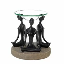 Wholesale ⌛ 5" Namaste Yoga Triad Candle Oil Warmer by Zingz & Thingz 🔥