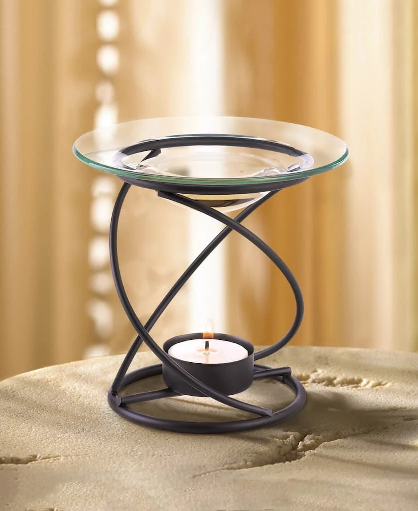 Discount π 4.5" Modern Spiral Metal & Glass Candle Oil Warmer by Zingz & Thingz β 4 Discount π 4.5" Modern Spiral Metal & Glass Candle Oil Warmer by Zingz & Thingz β - Image 2
