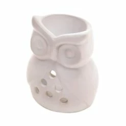 Outlet 😀 4" Ceramic Charming Owl Candle Oil Warmer by Zingz & Thingz ✨