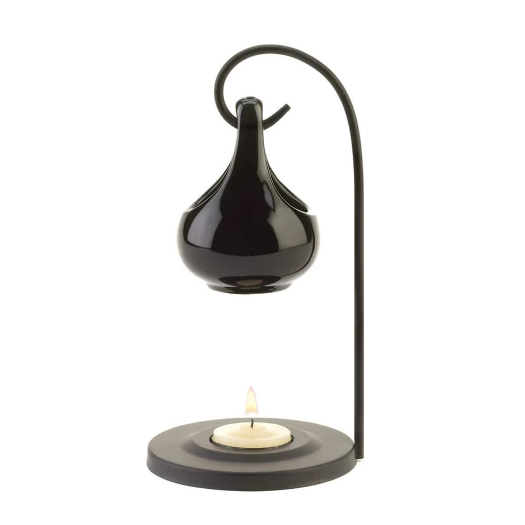 Discount π 7.5" Black Porcelain Tear Drop Tea Candle Oil Warmer by Zingz & Thingz π 3 Discount π 7.5" Black Porcelain Tear Drop Tea Candle Oil Warmer by Zingz & Thingz π