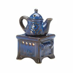 Cheap ⭐ 5" Blue Porcelain Teapot Stovetop Candle Oil Warmer by Zingz & Thingz 🎉