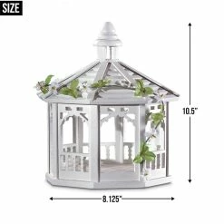 Coupon 😀 10.5" White Gazebo Bird Feeder by Zingz & Thingz 😀 -Zingz and Thingz Shop D298691S 3