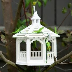 Coupon 😀 10.5" White Gazebo Bird Feeder by Zingz & Thingz 😀 -Zingz and Thingz Shop D298691S 4