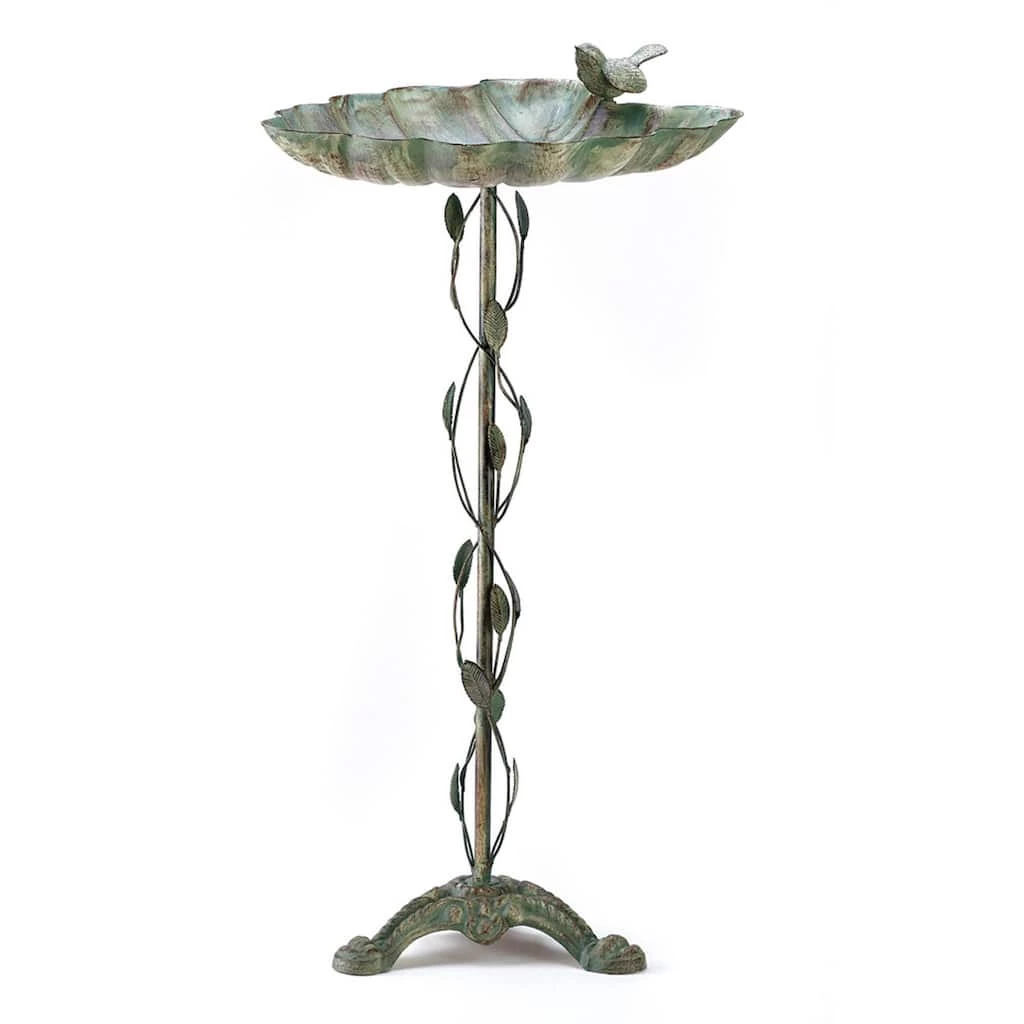 Buy π 27.5" Verdigris Leaf Birdbath by Zingz & Thingz π 3 Buy π 27.5" Verdigris Leaf Birdbath by Zingz & Thingz π
