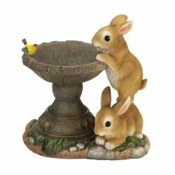 Cheap 👏 10.5'' Playful Bunnies Bird Feeder by Zingz & Thingz ❤️