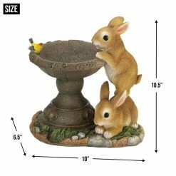 Cheap 👏 10.5'' Playful Bunnies Bird Feeder by Zingz & Thingz ❤️ -Zingz and Thingz Shop D298721S 9