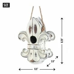 Best Pirce 🔔 8'' Fleur De Lis Birdhouse by Zingz & Thingz ✨ -Zingz and Thingz Shop D298731S 3