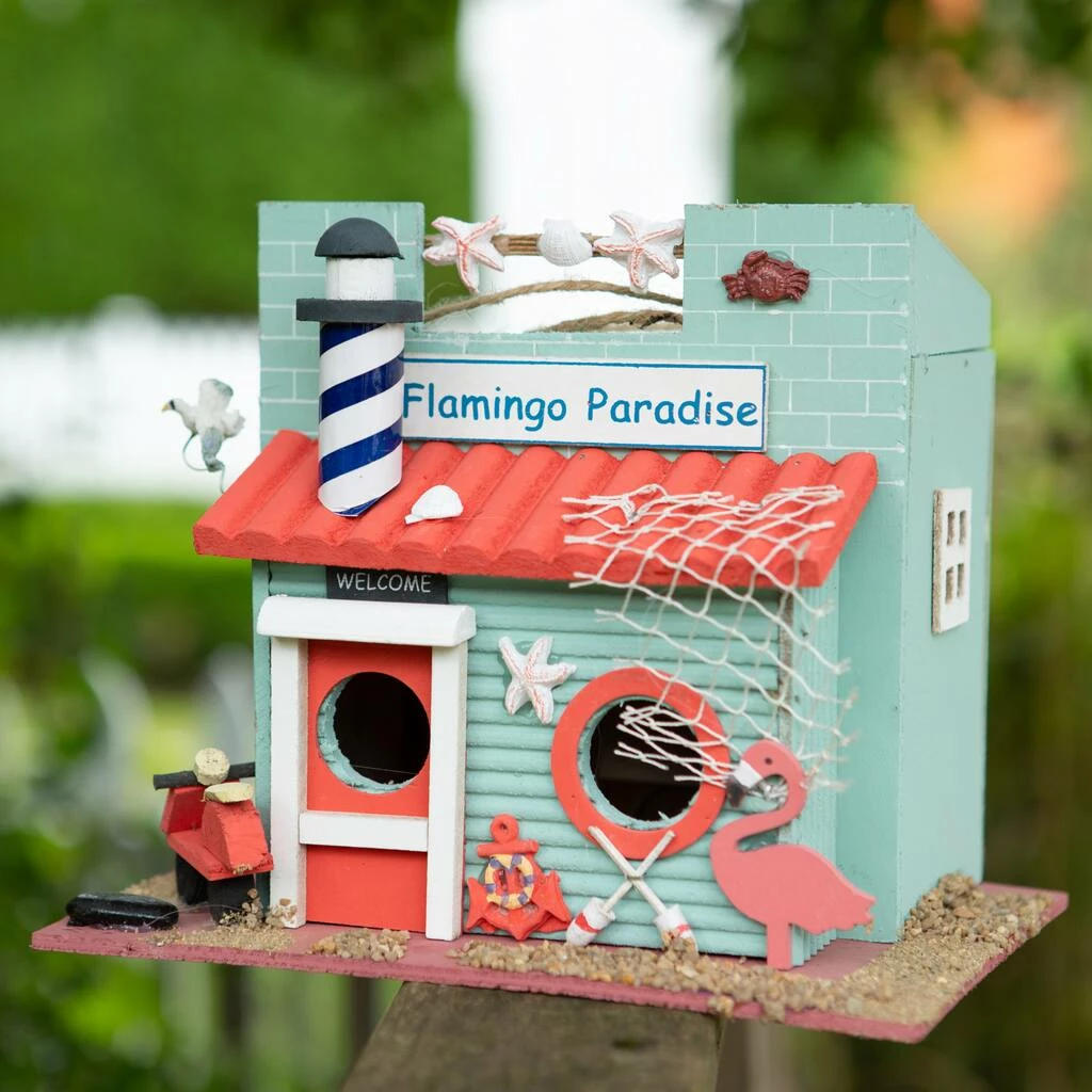 Best Pirce π 8.5'' Flamingo Paradise Birdhouse by Zingz & Thingz π 6 Best Pirce π 8.5'' Flamingo Paradise Birdhouse by Zingz & Thingz π - Image 4