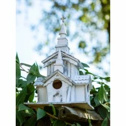 Promo 😍 12.75" Little White Chapel Birdhouse by Zingz & Thingz 🛒 -Zingz and Thingz Shop D298759S 5