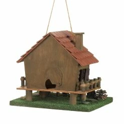 Deals 😀 10.25" Rustic Woodland Cabin Birdhouse by Zingz & Thingz 🥰 -Zingz and Thingz Shop D298765S 3