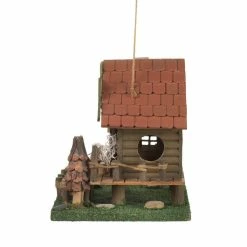 Deals 😀 10.25" Rustic Woodland Cabin Birdhouse by Zingz & Thingz 🥰 -Zingz and Thingz Shop D298765S 4