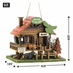 Deals 😀 10.25" Rustic Woodland Cabin Birdhouse by Zingz & Thingz 🥰 -Zingz and Thingz Shop D298765S 7