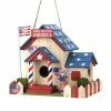 New 😉 8.5" U.S.A. Patriotic Birdhouse by Zingz & Thingz 🔔