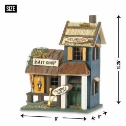 Cheap ⭐ 10.25" Bass Lake Lodge Birdhouse by Zingz & Thingz 🔔 -Zingz and Thingz Shop D298775S 4