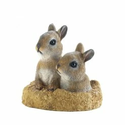 Budget 🎁 6.5" Peek-A-Boo Garden Bunnies Statue by Zingz & Thingz 🧨