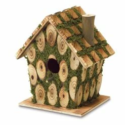 Wholesale 💯 8" Moss-Edged Birdhouse by Zingz & Thingz 😍