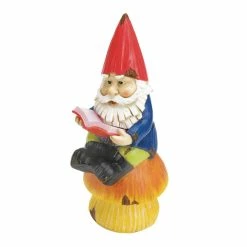 Hot Sale ⌛ 9.5" Bookworm Gnome Solar Statue by Zingz & Thingz 🔔