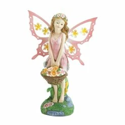 Deals ❤️ 11" Pink Fairy Solar Garden Statue by Zingz & Thingz 😍